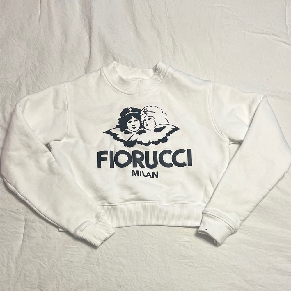 Fiorucci Women's White and Black Angel Sweater